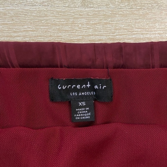 Anthropologie Current Air Red Silky Formal Wide Spaghetti Strap Jumpsuit XS - Picture 9 of 12